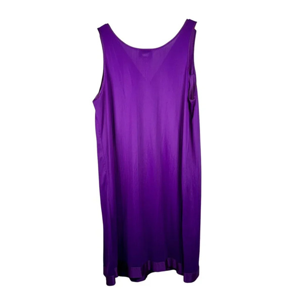 Vintage Vanity Fair Size Medium Purple Satin Gown Sleepwear Intimate - Picture 2 of 5